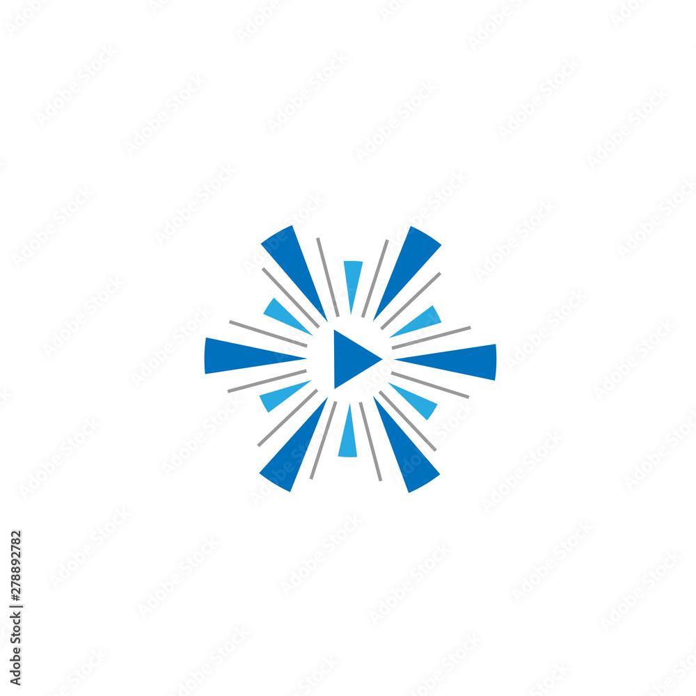 Abstract media vector logo. Media player logo. Multimedia company logo icon illustration. Abstract media vector logo. Media player logo. Multimedia company logo icon illustration.