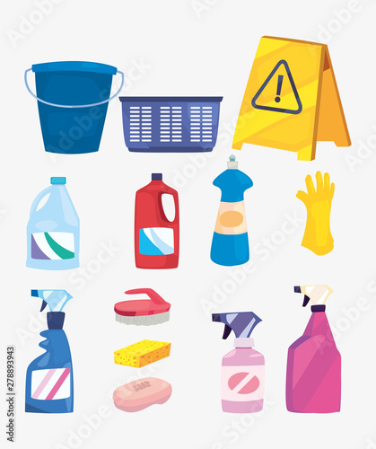 cleaning products and supplies design