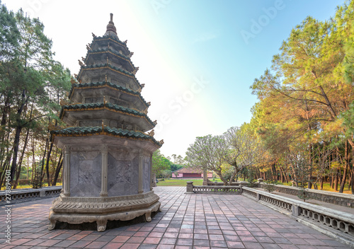 Thien Mu Pagoda in Hue City, Vietnam. This is the ancient temples from the 19th century to date and also the spiritual tourist attractions in Hue, Vietnam