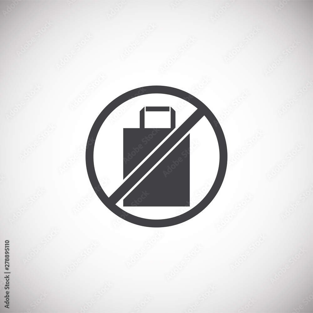 Plastic related icon on background for graphic and web design. Simple illustration. Internet concept symbol for website button or mobile app.