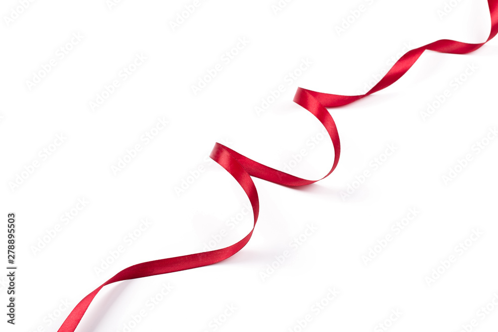 red ribbon isolated on white background red ribbon isolated on white background