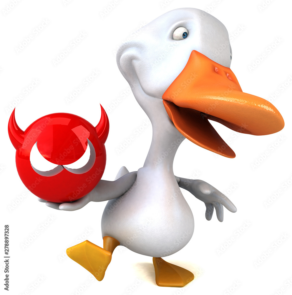 Fototapeta premium Fun duck - 3D Illustration