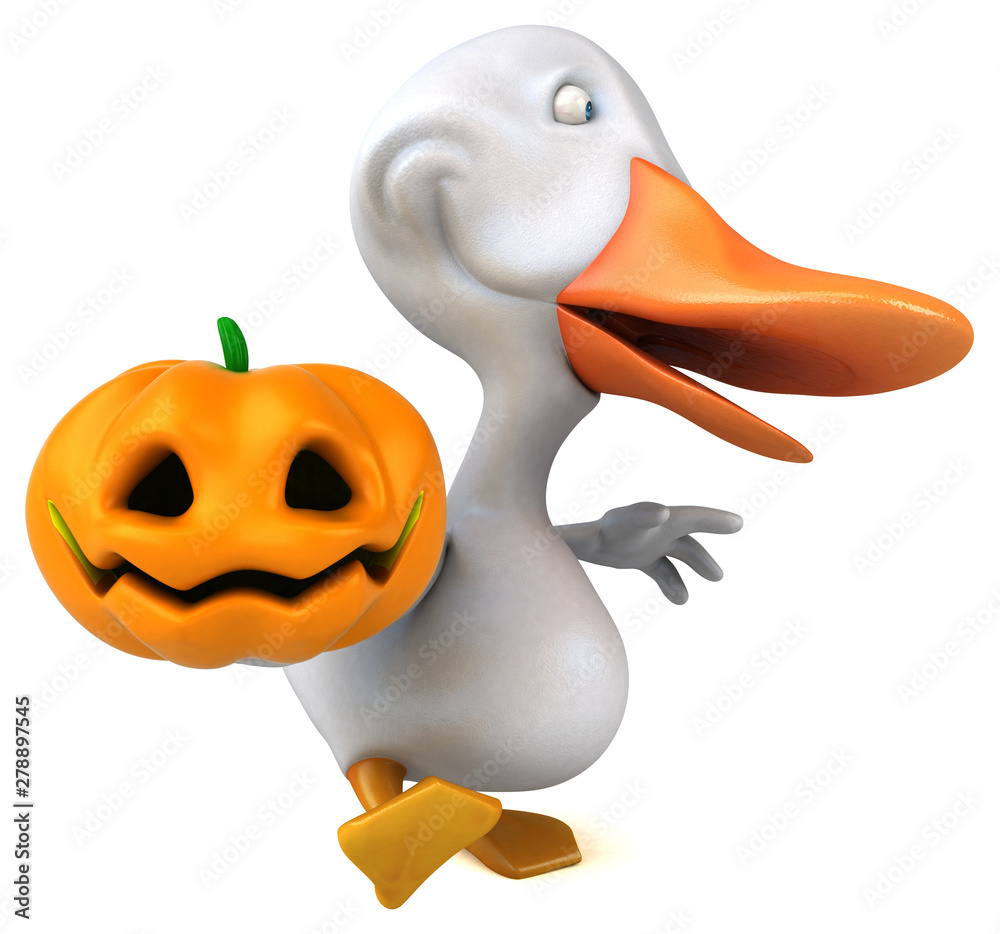 Fun duck - 3D Illustration Fun duck - 3D Illustration