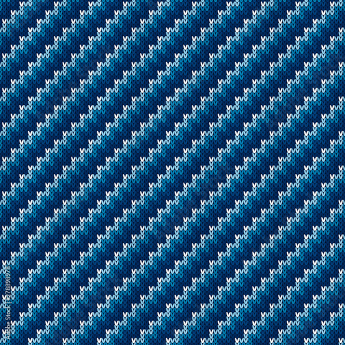 Abstract Knitted Sweater Pattern. Vector Seamless Background. Wool Knit Texture Imitation