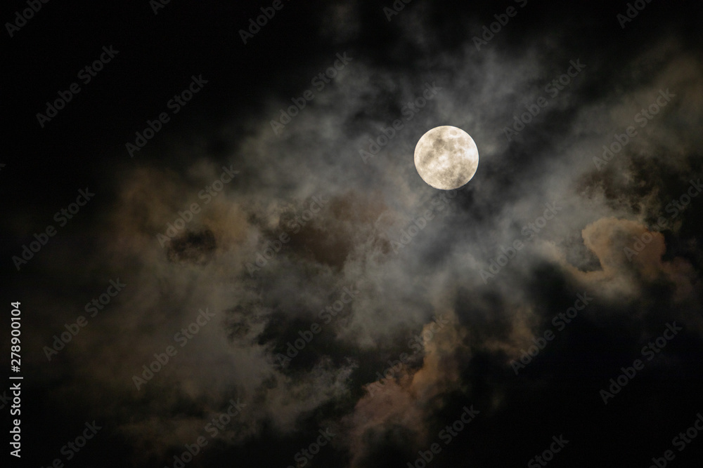 Full moon light and Cloud