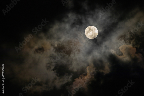Full moon light and Cloud
