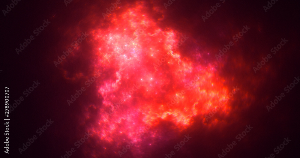Fototapeta premium 3D rendering abstract red fractal light background