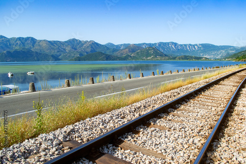 Montenegro Skadar Lake Mountains Road Railway 