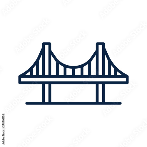 Golden gate USA bridge icon