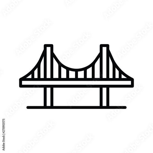 Golden gate USA bridge icon