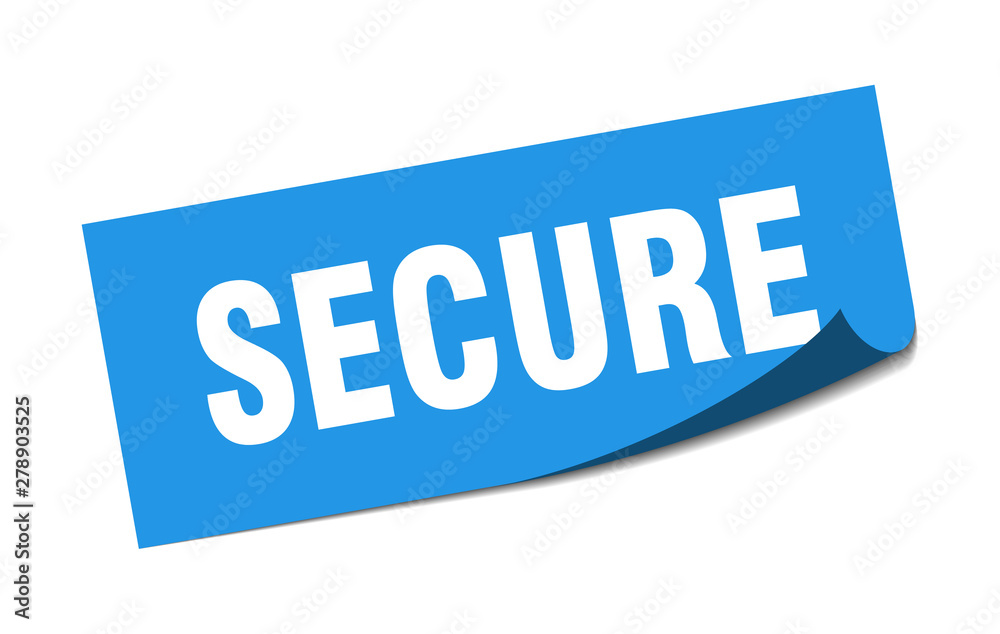 secure sticker. secure square isolated sign. secure secure sticker. secure square isolated sign. secure