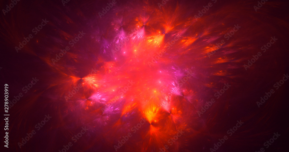 3D rendering abstract red fractal light background 3D rendering abstract red fractal light background
