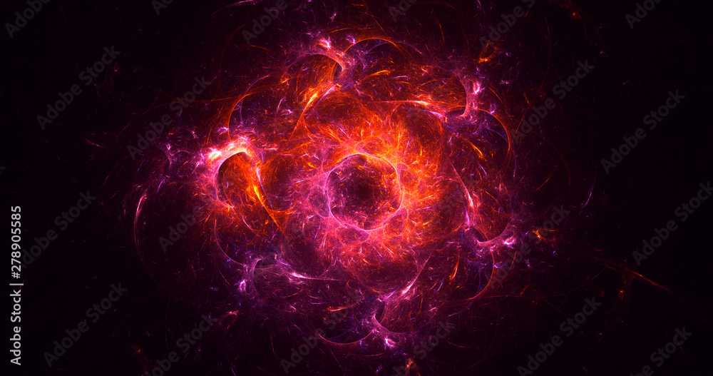 3D rendering abstract round light background