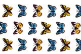 texture colored butterflies