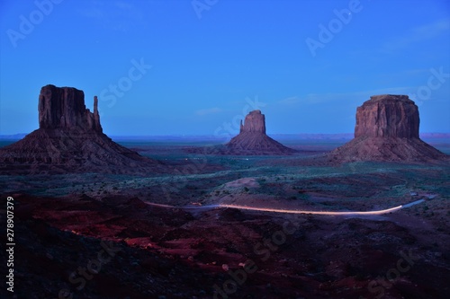 Sunset in the monument valley