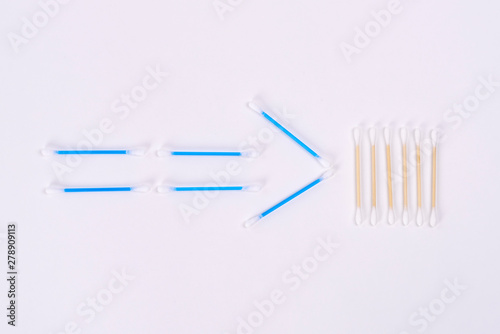 Bamboos cotton swabs as an alternative for single use plastic ear sticks