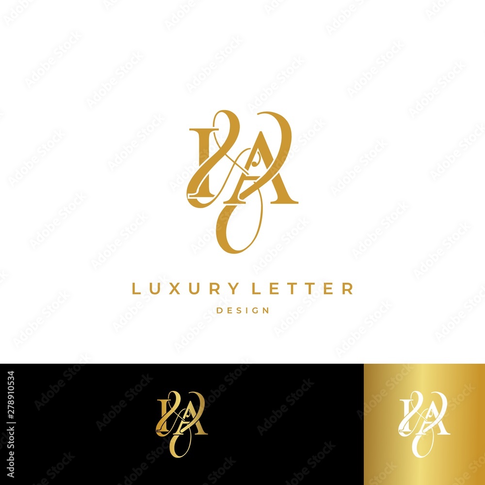 I & A / IA logo initial vector mark. Initial letter I and A IA logo luxury vector logo template. I & A / IA logo initial vector mark. Initial letter I and A IA logo luxury vector logo template.