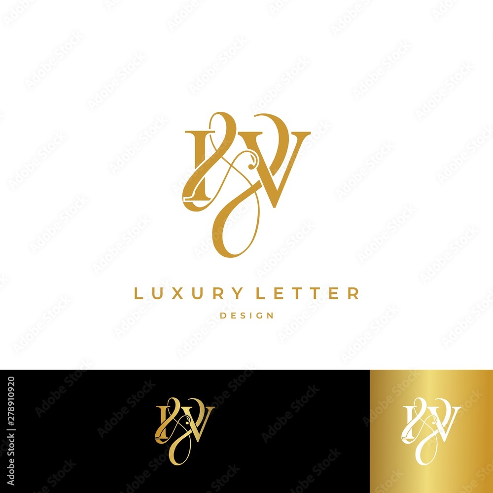 I & V / IV logo initial vector mark. Initial letter I and V IV logo luxury vector logo template. I & V / IV logo initial vector mark. Initial letter I and V IV logo luxury vector logo template.