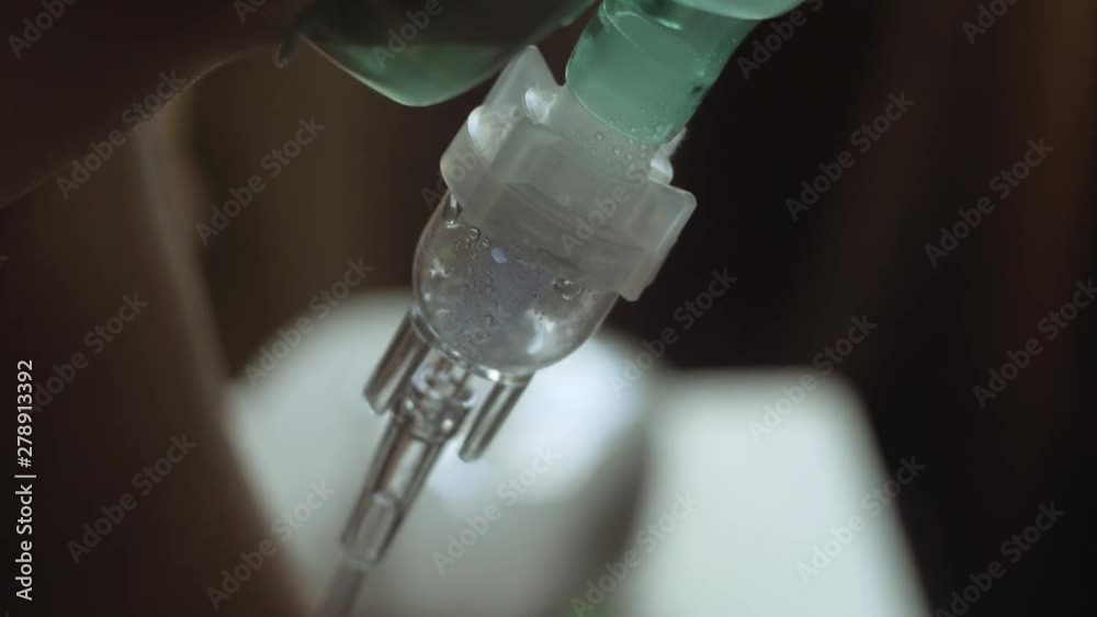 Young sick woman using nebulizer with breathing mask. Young sick woman using nebulizer with breathing mask.
