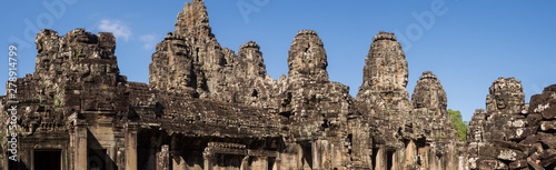 Panoramic of Bayon Temple in Angkor Temples in Cambodia