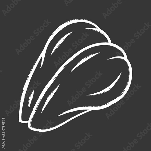 Chicken breast chalk icon. Butchers meat. Protein source. Meat production and sale. Butchery business. Isolated vector chalkboard illustration
