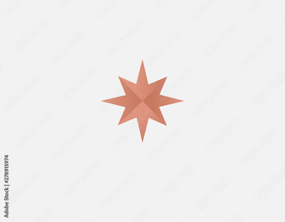 Abstract geometric gradient logo star symbol icon Abstract geometric gradient logo star symbol icon