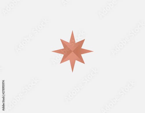 Abstract geometric gradient logo star symbol icon