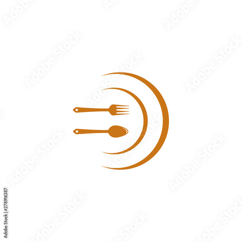 fork and spoon logo template vector icon illustration design  photo