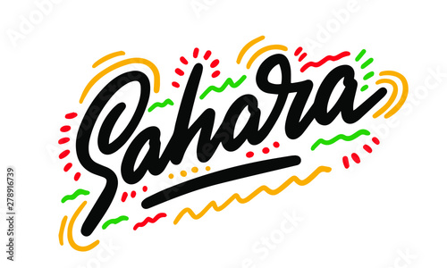 Sahara country text suitable for a logo icon or typography design