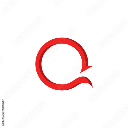 Q letter logo template vector icon design 
