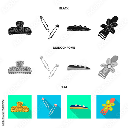 Vector design of beauty and fashion sign. Set of beauty and female vector icon for stock.