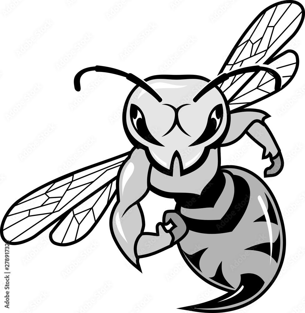 Hornet Bee Stinger Character Mascot Hornet Bee Stinger Character Mascot