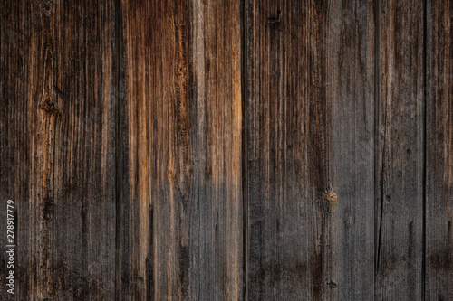 Background Of Dark Brown Rustic Wood. Charred Wooden Textures Close-up.