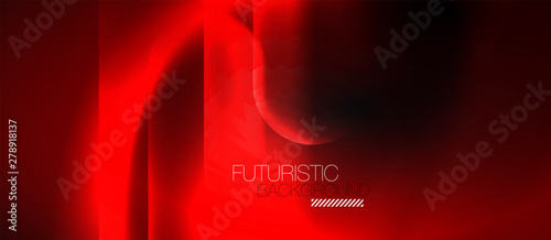 Neon glowing techno lines, hi-tech futuristic abstract background template