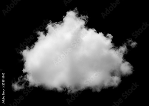 Cloud isolated on a black background