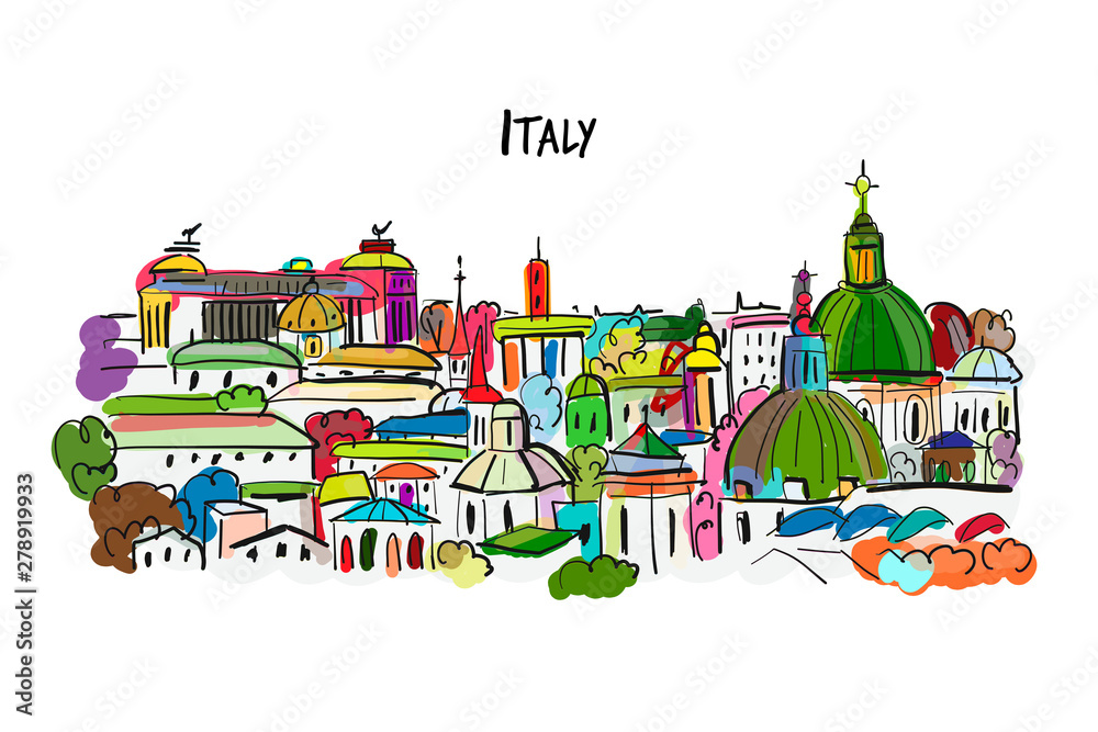 Cityscape background, sketch for your design Cityscape background, sketch for your design