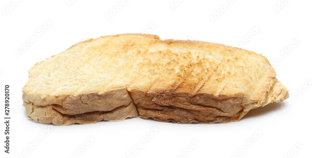 Toast slice isolated on white background Toast slice isolated on white background
