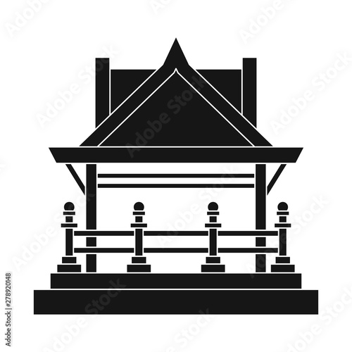 Vector design of gazebo and nature logo. Collection of gazebo and architecture stock symbol for web.