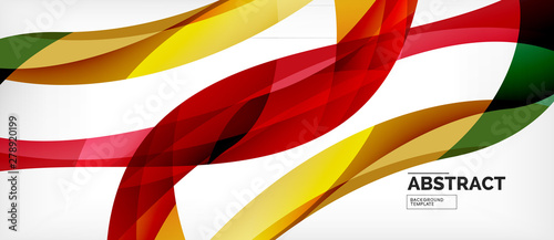 Colorful wave lines abstract background, color line for business or techno presentation