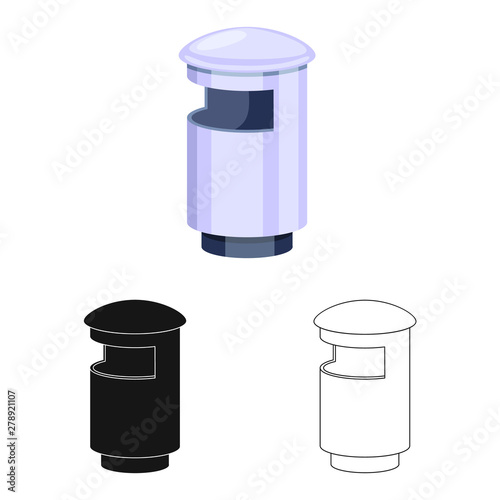Vector illustration of dumpster and container sign. Collection of dumpster and garbage stock vector illustration.