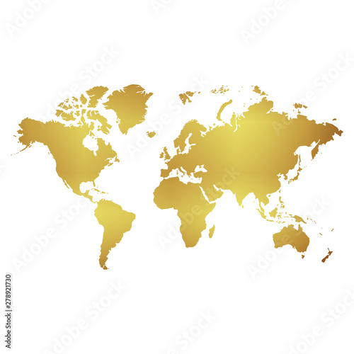 Fototapeta Naklejka Na Ścianę i Meble -  golden world map