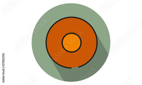 Circular ribbon / disk vector illustartion flat icon