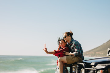 Making memories during their road trip
