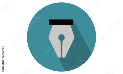 Pen Nib Vector Illustration / Flat Icon