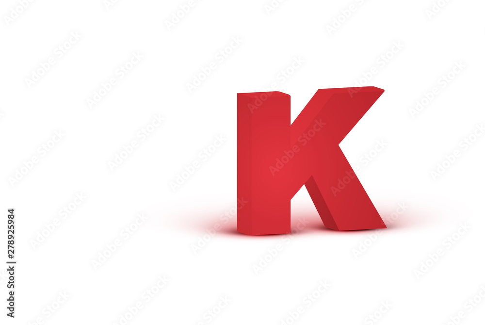 Obraz premium 3D red realistic character, vector illustration