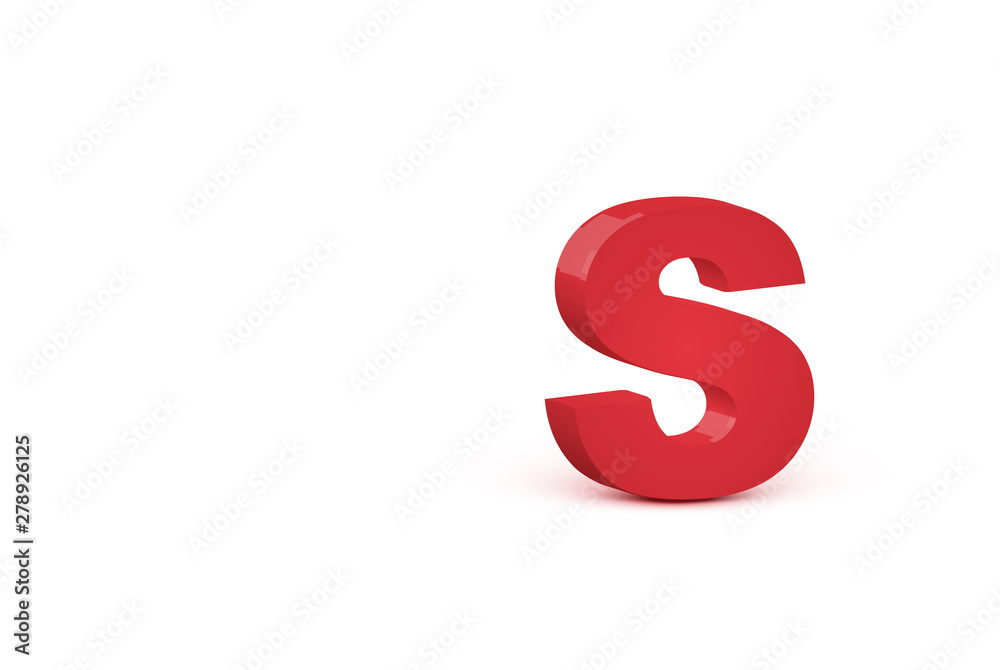 3D red realistic character, vector illustration 3D red realistic character, vector illustration