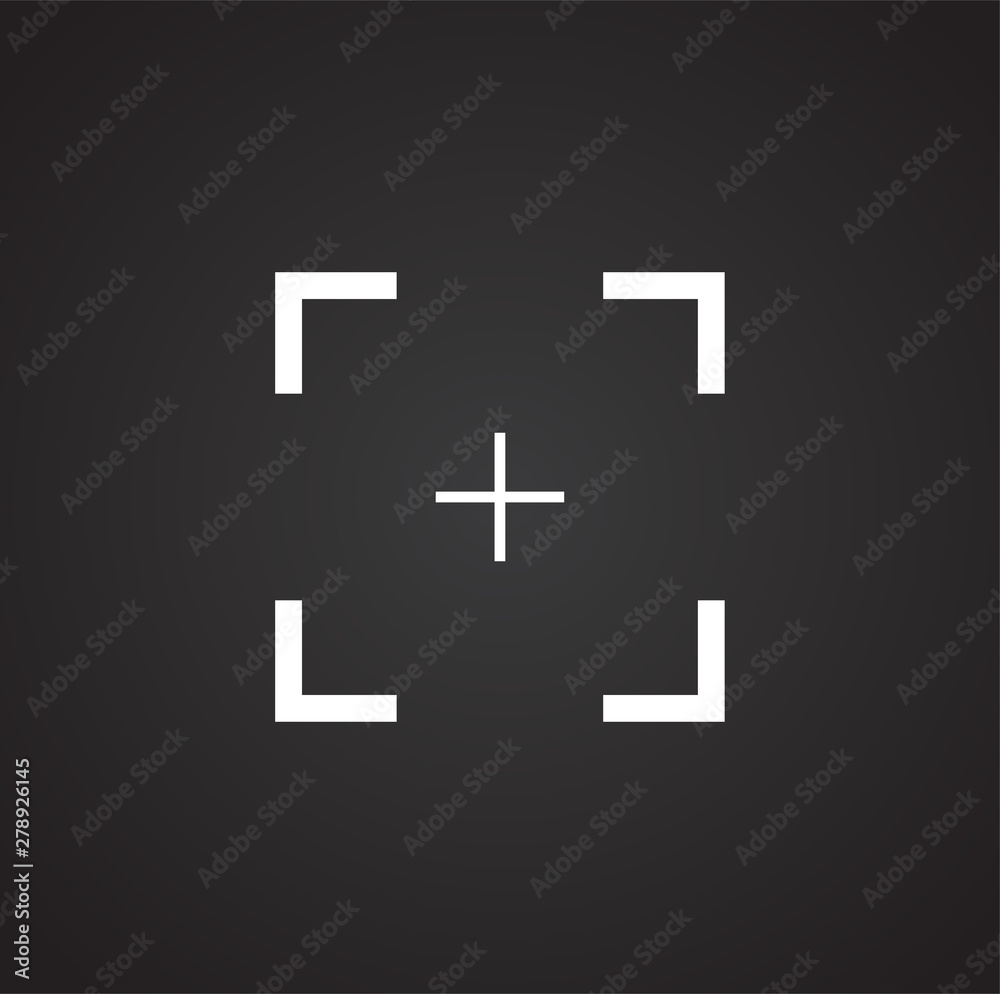 Obraz premium Viewfinder icon on background for graphic and web design. Simple illustration. Internet concept symbol for website button or mobile app.