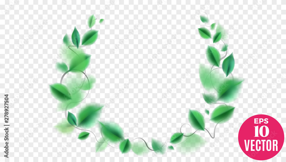 Spring nature design with green leaves and elegant decoration Spring nature design with green leaves and elegant decoration