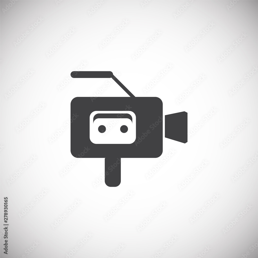Cinema camera related icon on background for graphic and web design. Simple illustration. Internet concept symbol for website button or mobile app. Cinema camera related icon on background for graphic and web design. Simple illustration. Internet concept symbol for website button or mobile app.