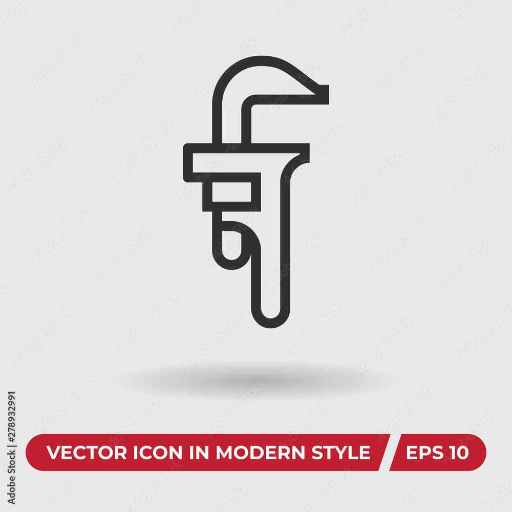 Wrench vector icon in modern style for web site and mobile app Wrench vector icon in modern style for web site and mobile app
